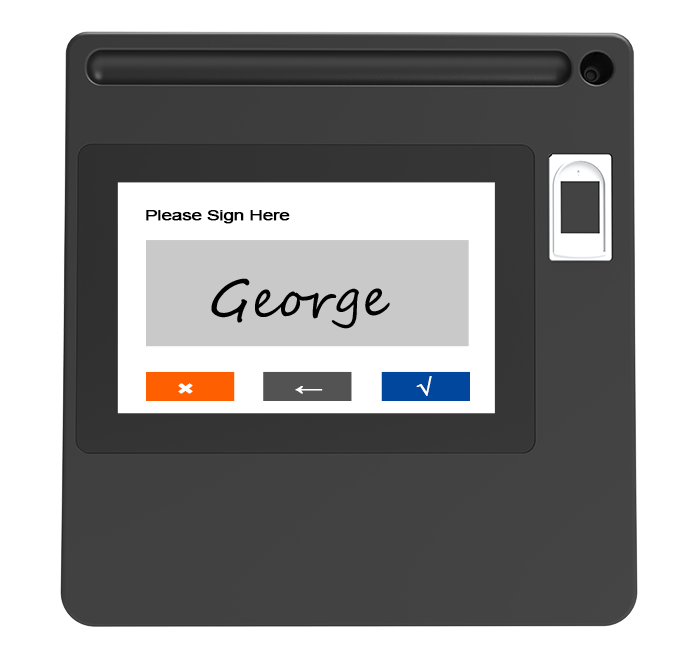 YF0504 5-inch signature pad with finger scanner