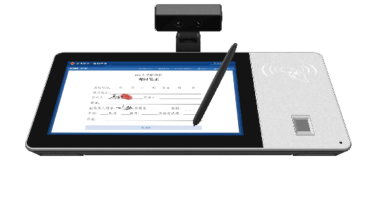 YF1016 10-inch signature pad with fingerprint scanner and camera