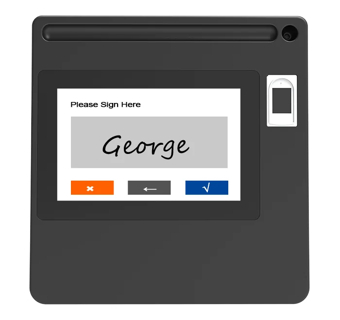 YF0504 5-inch signature pad with finger scanner